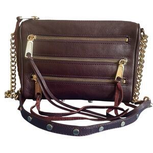 Rebecca Minkoff 5 Zip Leather Crossbody